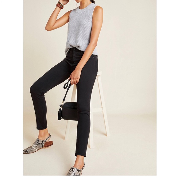 AG The Abbey Sateen High-rise Skinny Ankle Jeans - Picture 3 of 8